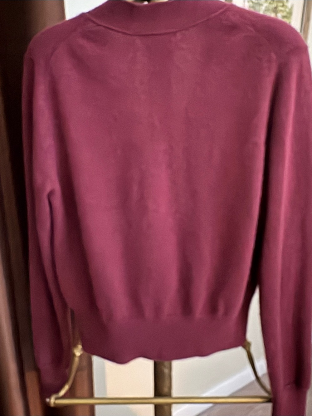 Boden Burgundy V-Neck Button-Front Cashmere Sweater Cardigan - Picture 2 of 5